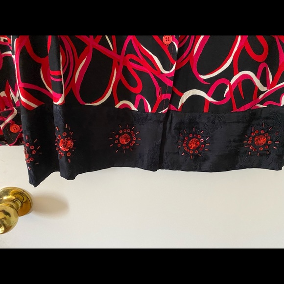 Anthony Original NWTLong Sleeve Blouse . V Neck. - Picture 3 of 4